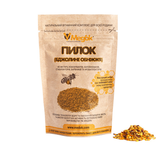 Пыльца (пчелиная обножка) «Медок», крафт-пакет, 100 гр 															