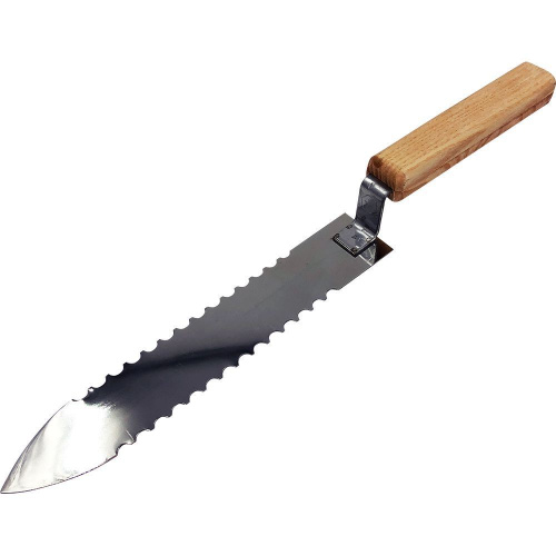 Нож 200 мм зубчатый нерж. деревянная ручка 