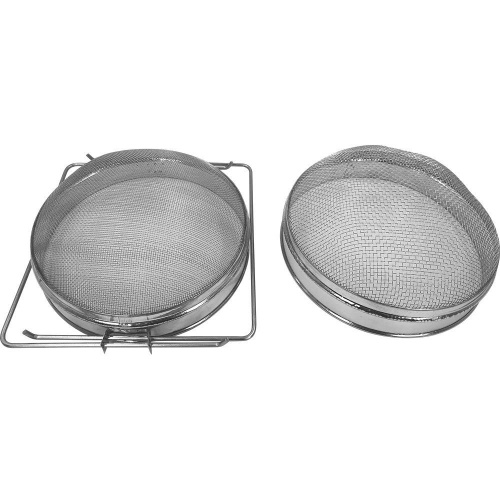 Фильтр для меда двойной из оцинкованной стали, диаметр 200 мм.