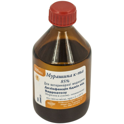 Муравьиная кислота, 100 мл (для профилактики Варроатоза и дезинфекции)